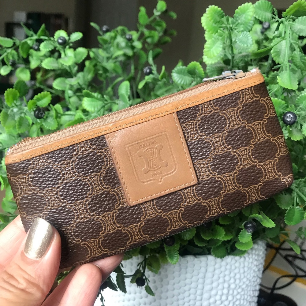 Celine Monogram Triomphe Vintage Pouch